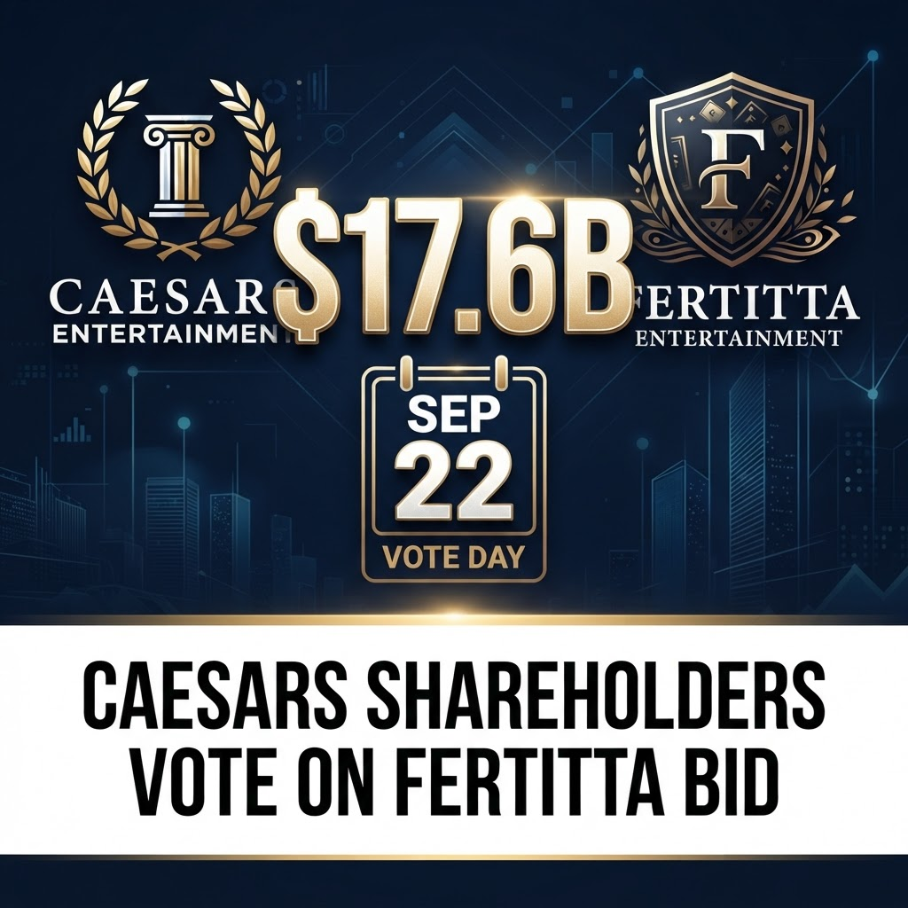 Caesars Shareholders to Vote on $17.6B Fertitta Acquisition September 22