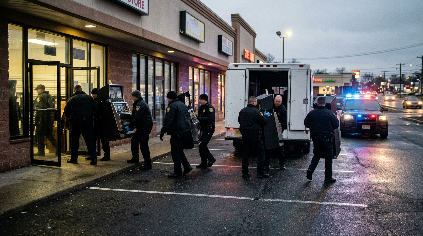 New Jersey Police Bust Illegal Gambling Ring, Seize 70 Machines Across 30 Sites
