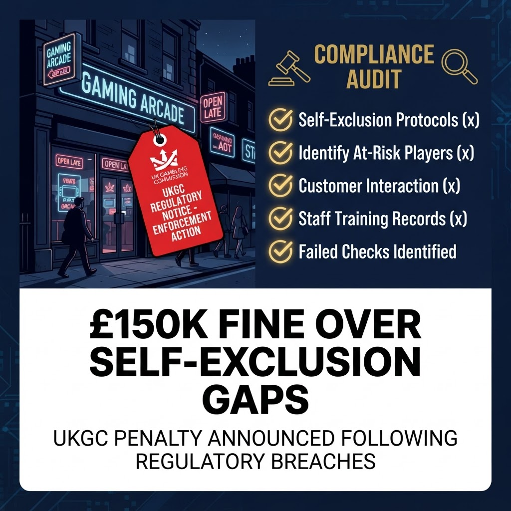 UK AGC Operator Hit with £150k Fine Over Self-Exclusion Gaps 2026